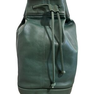 Coach Vintage BOTTLE GREEN Drawstring Sling Bag 4023 Authenticated